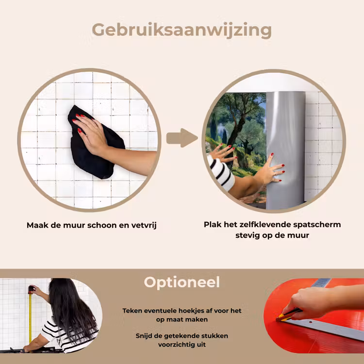 Spatscherm keuken - Pad - Bomen - Schaduw - — 8