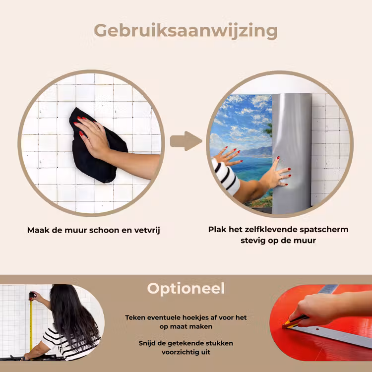 Spatscherm keuken - Rotsen - Kustlijn - Boom - Bergen — 8
