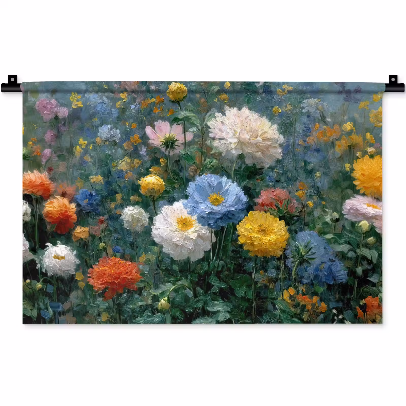 Wandkleed - Close-up - Veld - Bloemen - Kleurrijk — 1