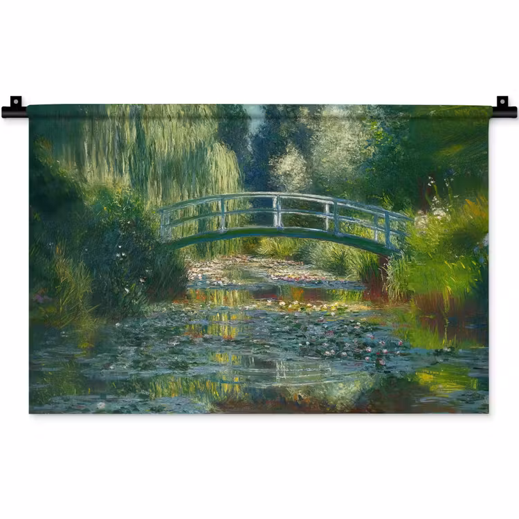 Wandkleed - Brug - Hout - Vijver - Waterlelies — 1