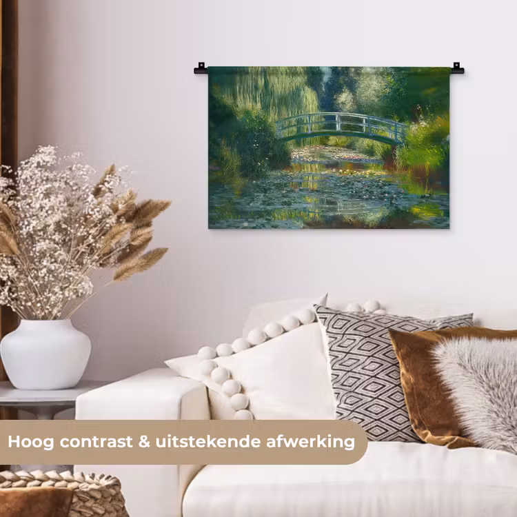 Wandkleed - Brug - Hout - Vijver - Waterlelies — 4