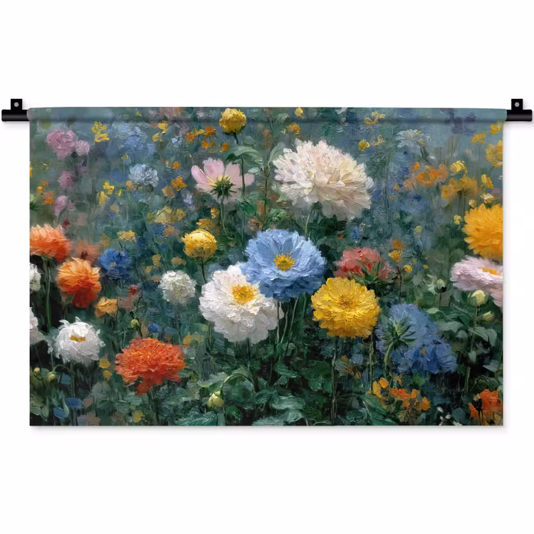 Wandkleed - Close-up - Veld - Bloemen - Kleurrijk — 1