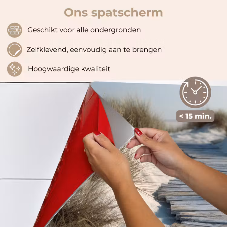 Spatscherm keuken - Pad - Planken - Duinen - Gras — 4