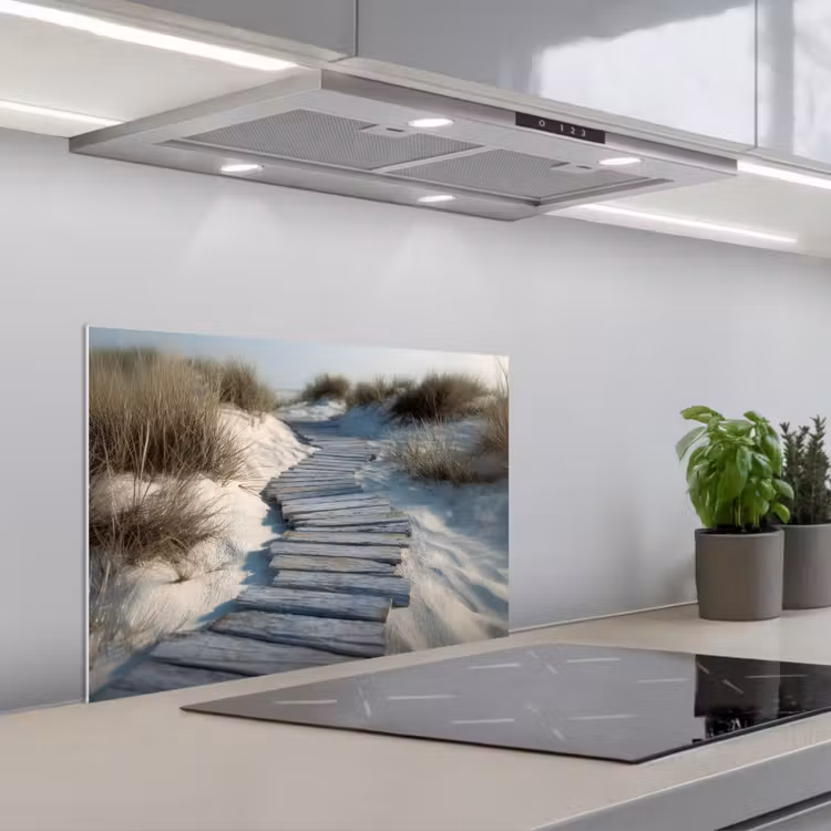 Spatscherm keuken - Pad - Planken - Duinen - Gras — 5