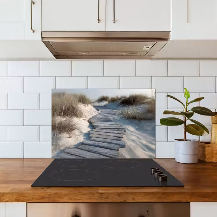 Spatscherm keuken - Pad - Planken - Duinen - Gras — 6