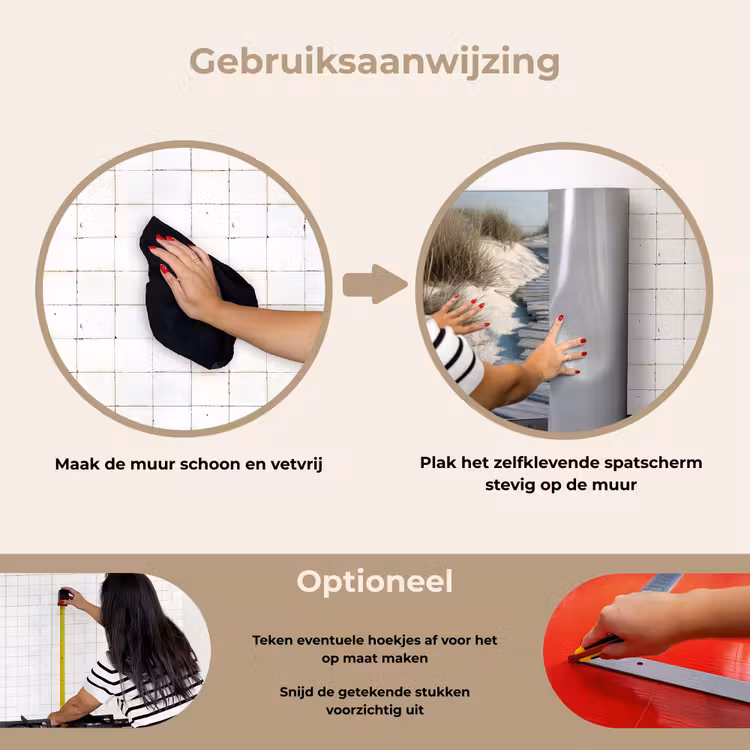 Spatscherm keuken - Pad - Planken - Duinen - Gras — 8