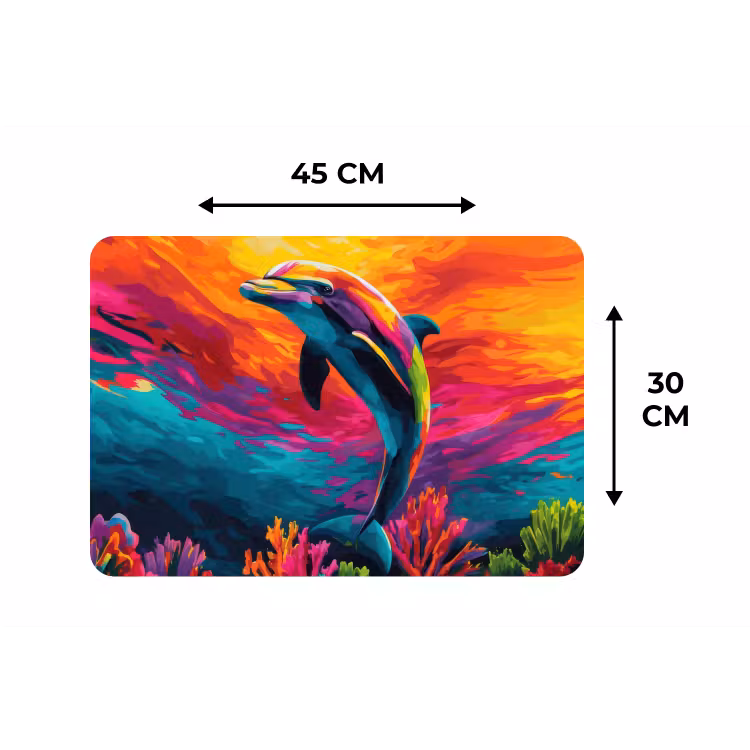 Placemat - 6 stuks - Dolfijn - Kleurrijk - Oceaan - Koraal — 3