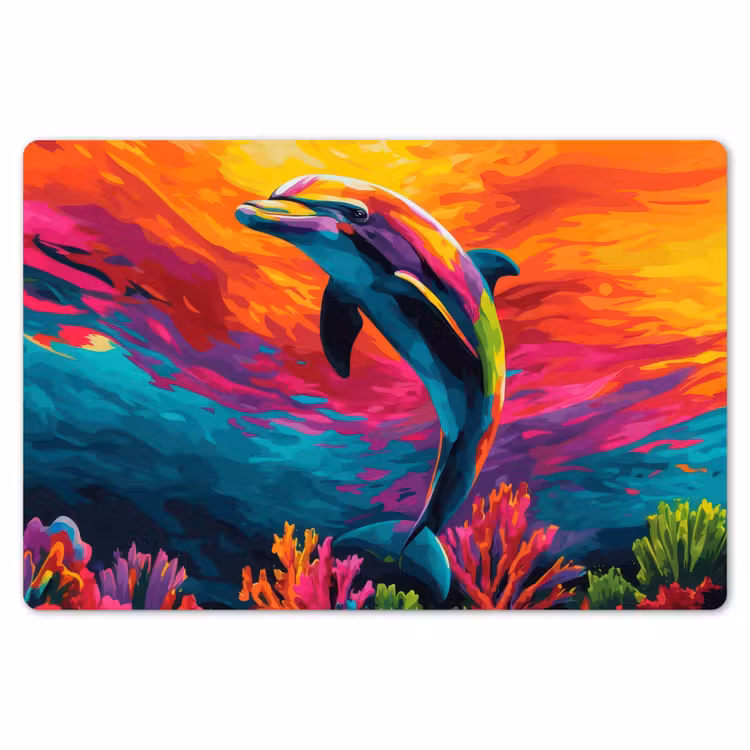Placemat - 6 stuks - Dolfijn - Kleurrijk - Oceaan - Koraal — 7