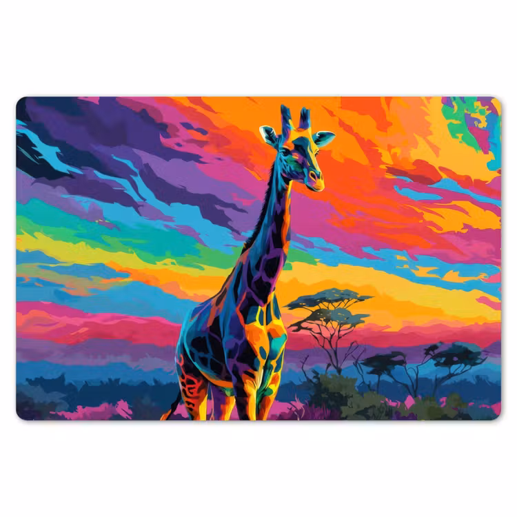 Placemat - 6 stuks - Giraffe - Savanna - Lucht - Gekleurd — 7