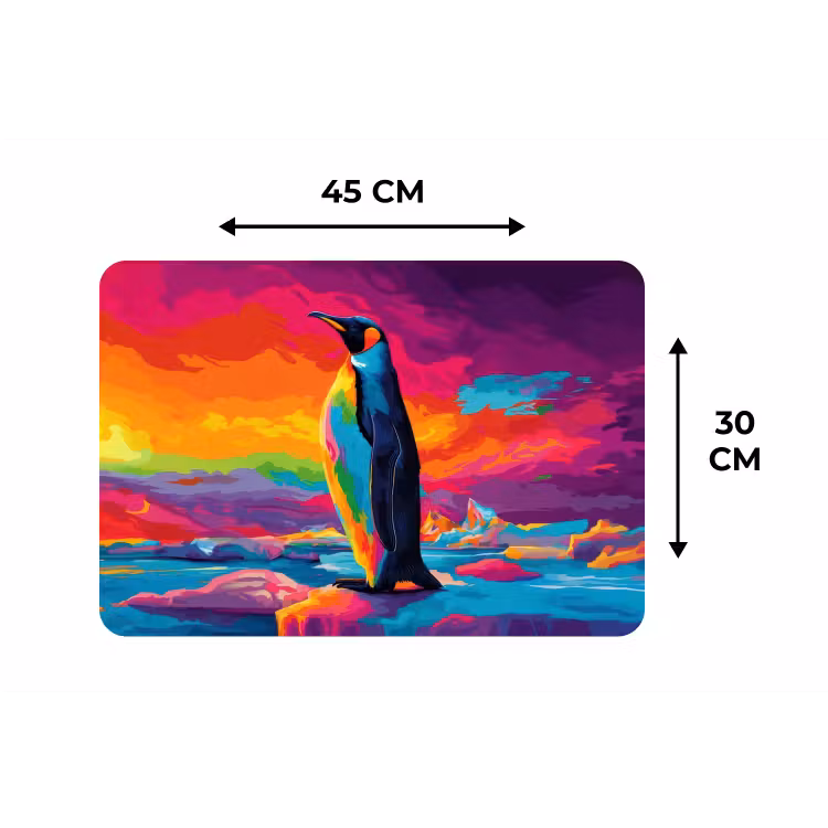 Placemat - 6 stuks - Ijsschots - Pinguïn - Abstract - Lucht — 3