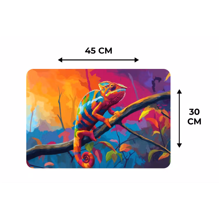 Placemat - 6 stuks - Kameleon - Tak - Gestreept - Bladeren — 3