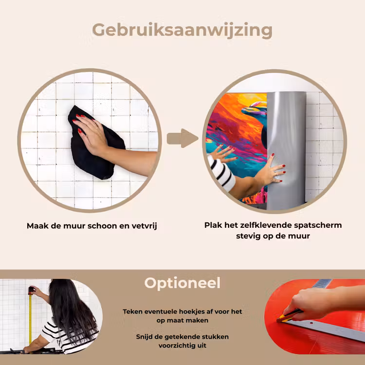 Spatscherm keuken - Dolfijn - Kleurrijk - Oceaan - Koraal — 8