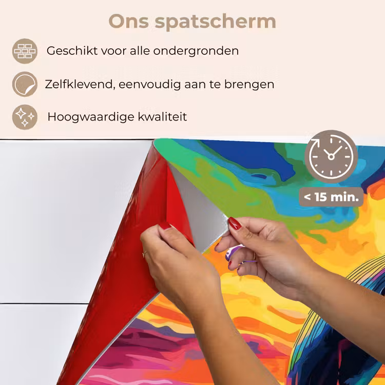 Spatscherm keuken - Zonsondergang - Walvis - Geschilderd - Kleurrijk — 4