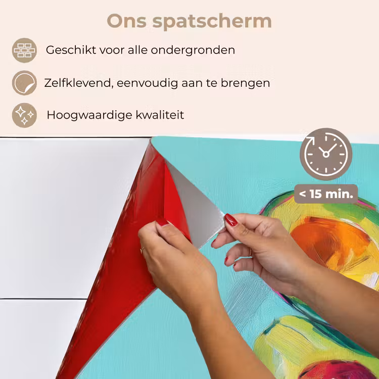 Spatscherm keuken - Avocado - Groen - Pit - Schaduw — 4