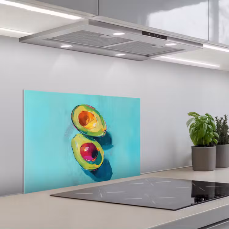 Spatscherm keuken - Avocado - Groen - Pit - Schaduw — 5
