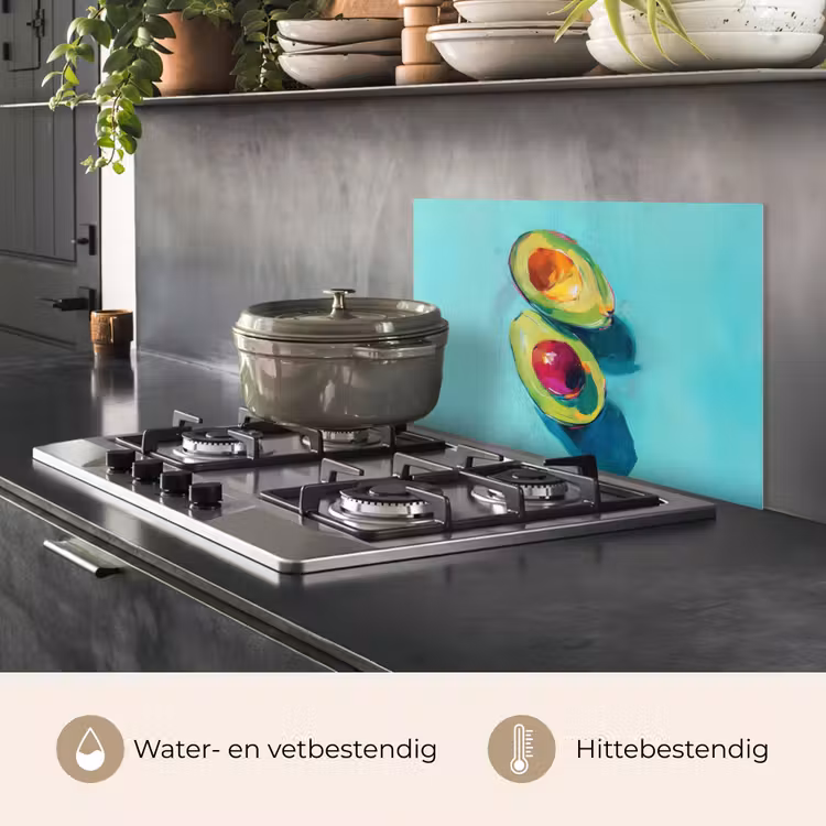 Spatscherm keuken - Avocado - Groen - Pit - Schaduw — 7