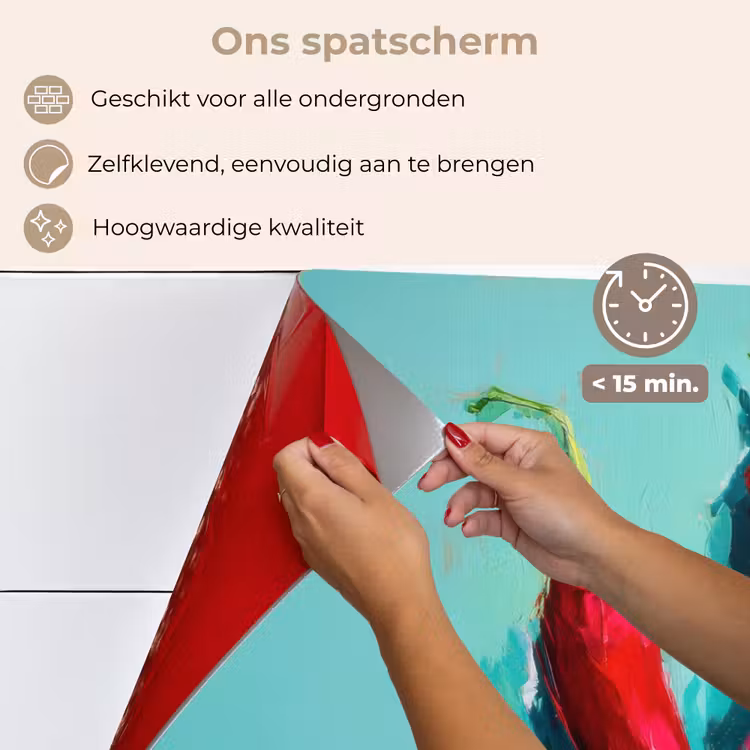 Spatscherm keuken - Chilipepers - Geverfd - Rood — 4