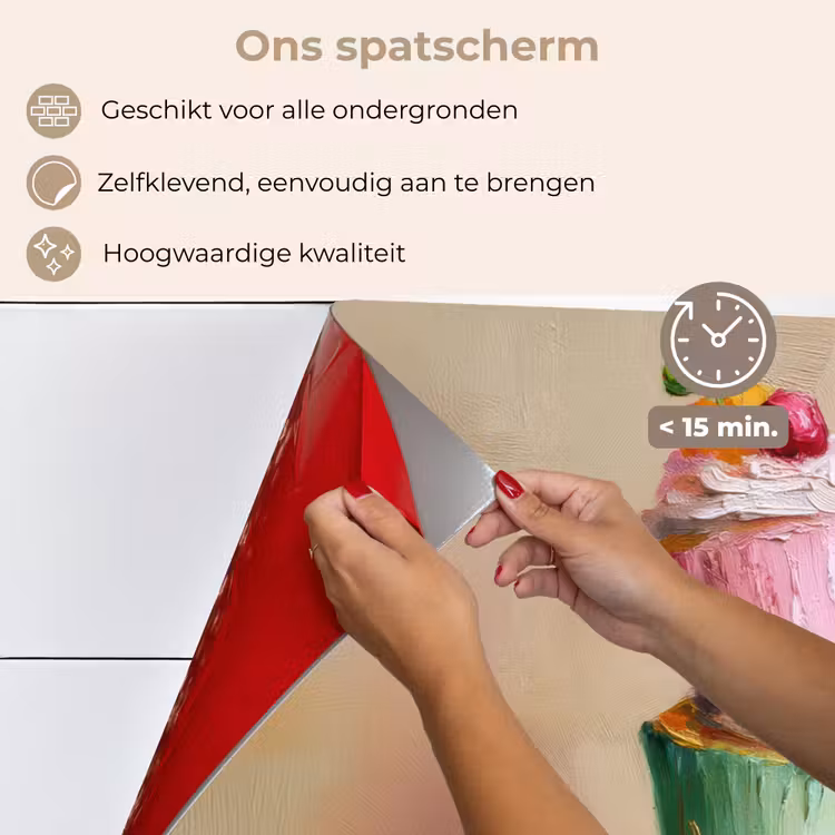 Spatscherm keuken - Cupcakes - Gestapeld - Kleurrijk - Fruit — 4