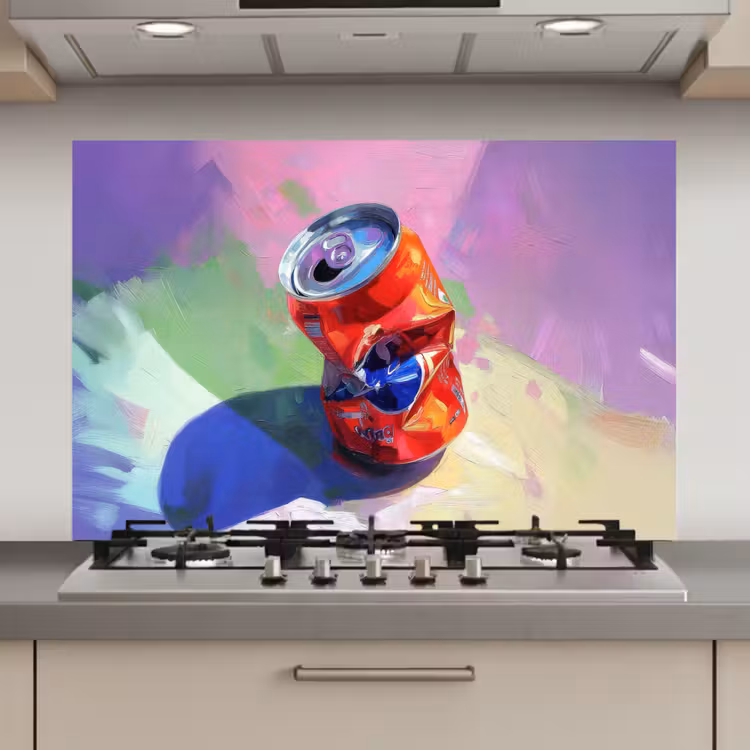 Spatscherm keuken - Frisdrank - Blik - Paars — 1