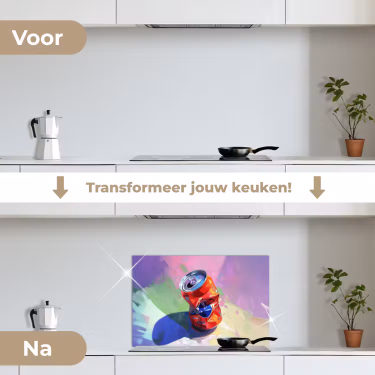 Spatscherm keuken - Frisdrank - Blik - Paars — 3