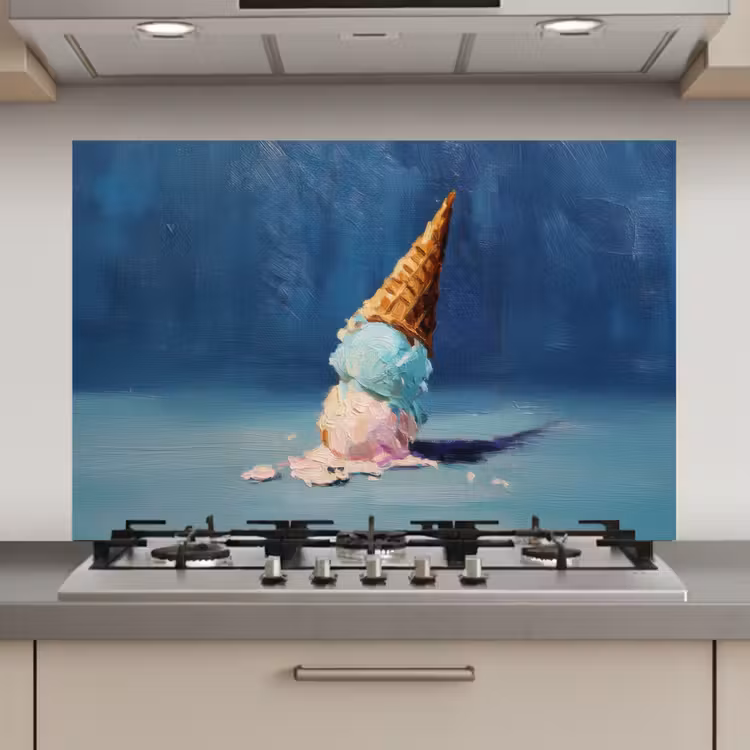 Spatscherm keuken - Ijshoorn - Bolletjes - Smelt - Roze — 1