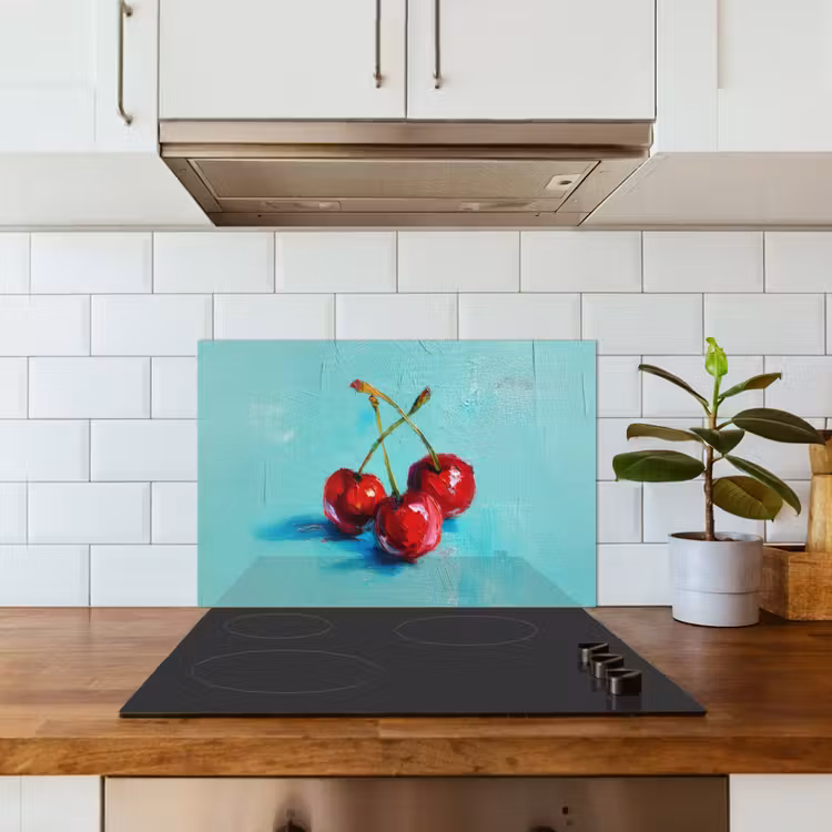 Spatscherm keuken - Kersen - Rood - Drie - Geverfd — 6