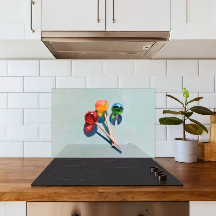 Spatscherm keuken - Lollys - Schaduw - Drie - Blauw — 6