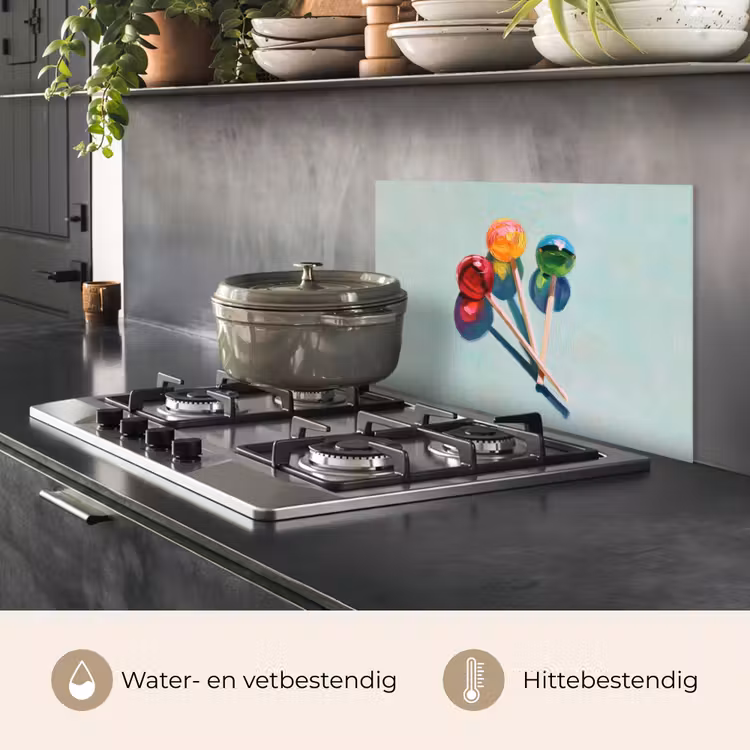 Spatscherm keuken - Lollys - Schaduw - Drie - Blauw — 7