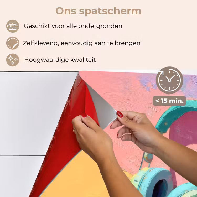 Spatscherm keuken - Koptelefoon - Mintgroen - Draad — 4