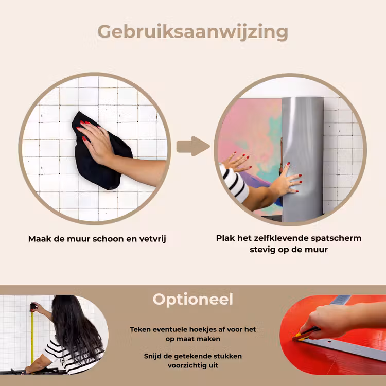 Spatscherm keuken - Lippenstift - Rood - Penseelstreken — 8