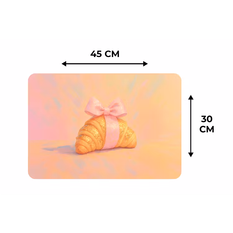 Placemat - 6 stuks - Croissant - Strik - Roze — 3