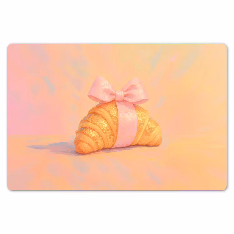 Placemat - 6 stuks - Croissant - Strik - Roze — 7