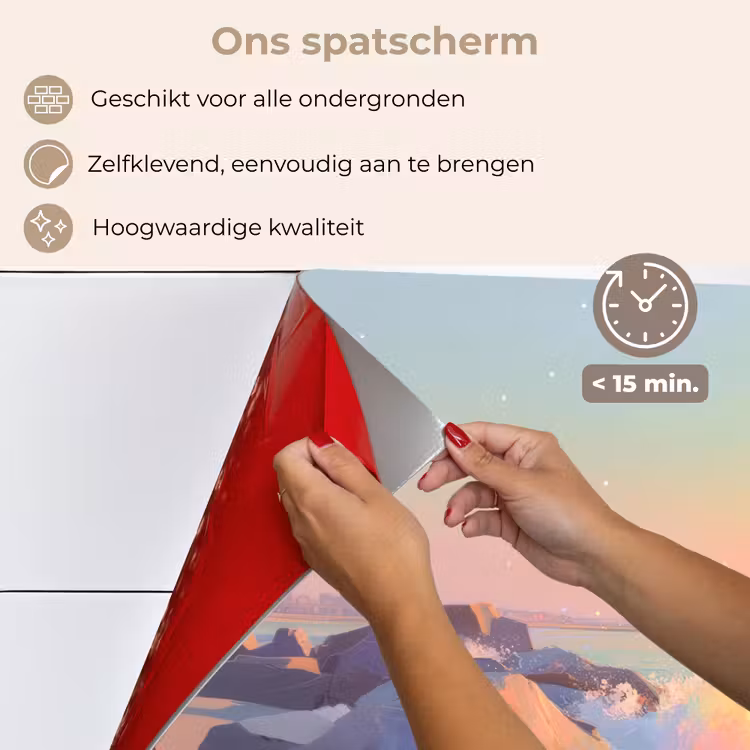 Spatscherm keuken - Zomerlicht - Strand - Fonkelende accenten — 4