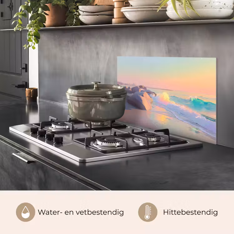 Spatscherm keuken - Zomerlicht - Strand - Fonkelende accenten — 7