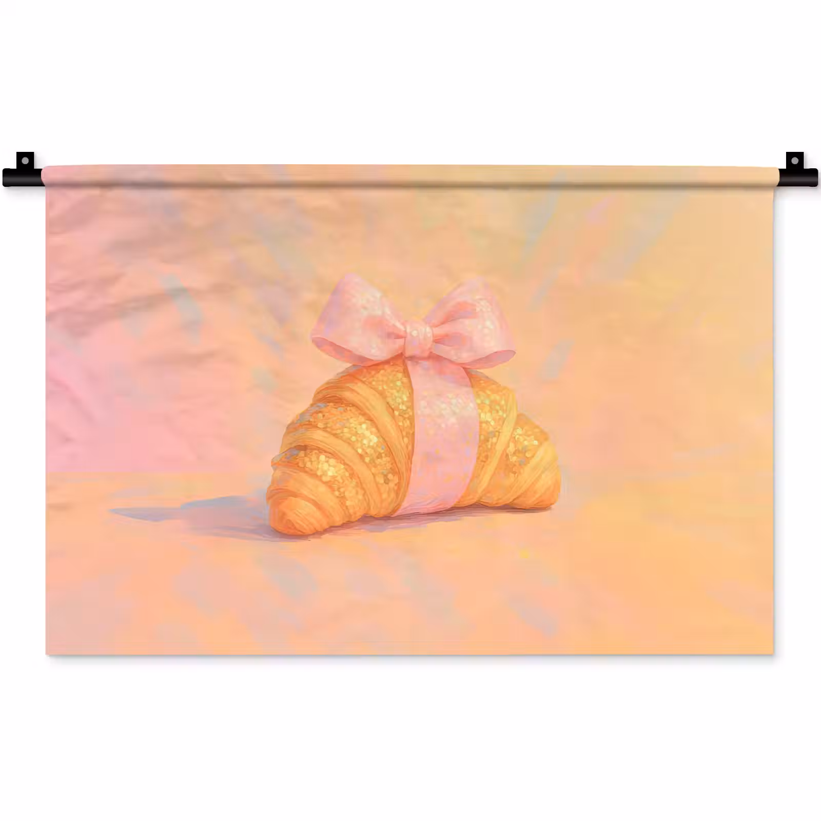 Wandkleed - Croissant - Strik - Roze — 1