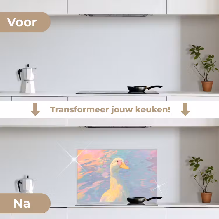Spatscherm keuken - Eend - Zonnebril - Water — 3