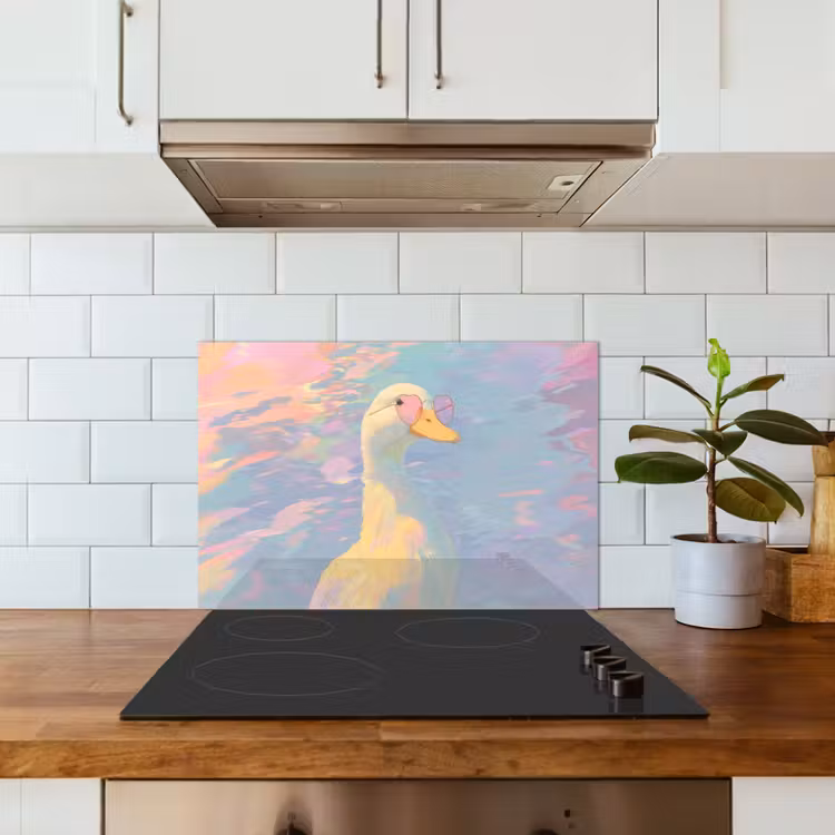 Spatscherm keuken - Eend - Zonnebril - Water — 6