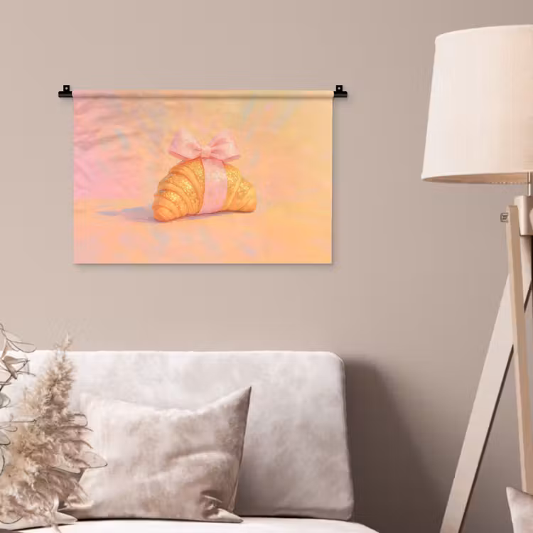 Wandkleed - Croissant - Strik - Roze — 2