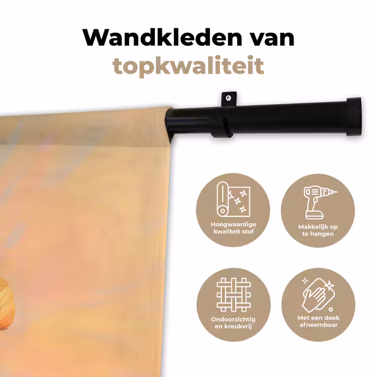 Wandkleed - Croissant - Strik - Roze — 3