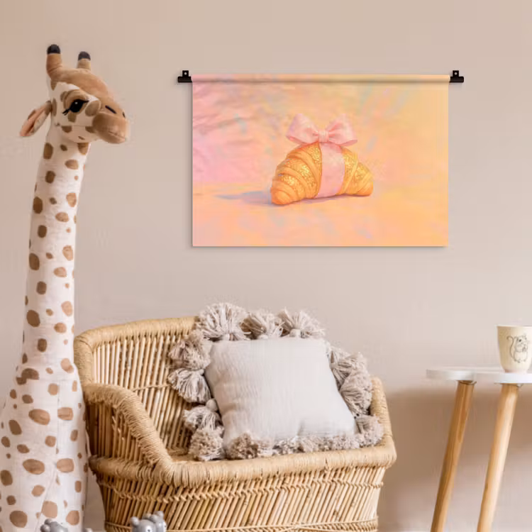 Wandkleed - Croissant - Strik - Roze — 5