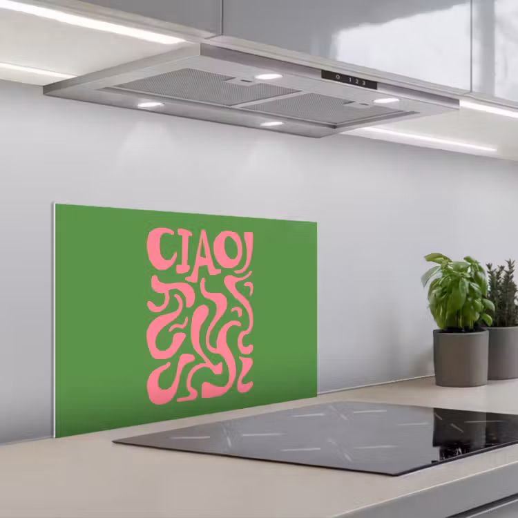 Spatscherm keuken - Abstract - Roze - Ciao - Vormen — 5