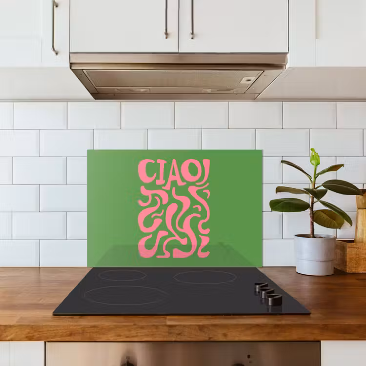 Spatscherm keuken - Abstract - Roze - Ciao - Vormen — 6