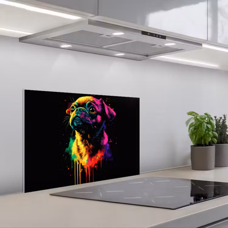 Spatscherm keuken - Puck - Hond - Verf - Kleuren — 5