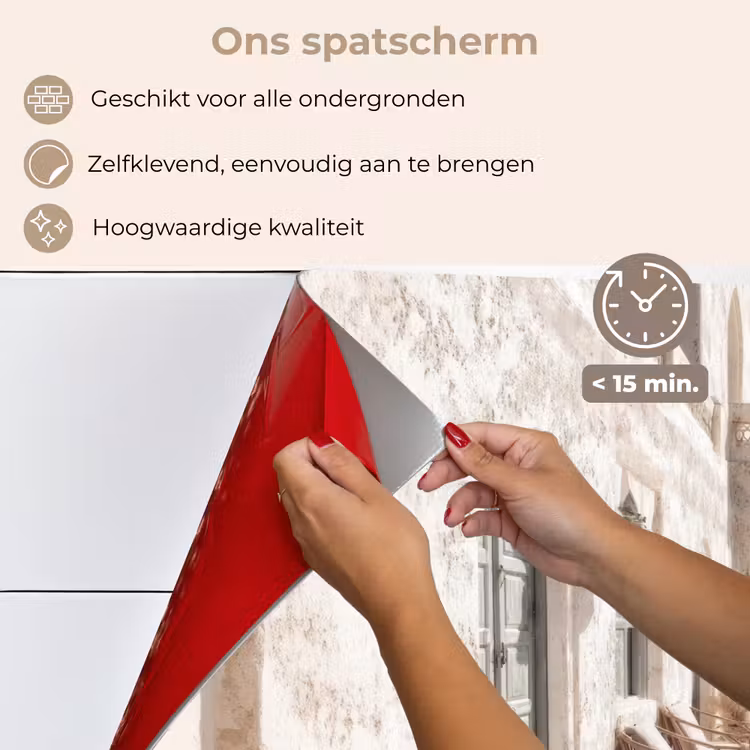 Spatscherm keuken - Terras - Stoelen - Strand - Beige — 4