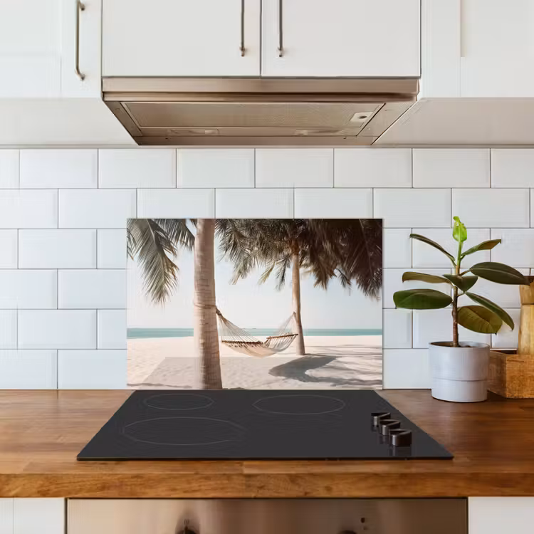 Spatscherm keuken - Hangmat - Palmbomen - Strand - Zee — 6