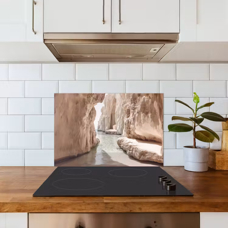 Spatscherm keuken - Rotsen - Zee - Zand - Kloof — 6