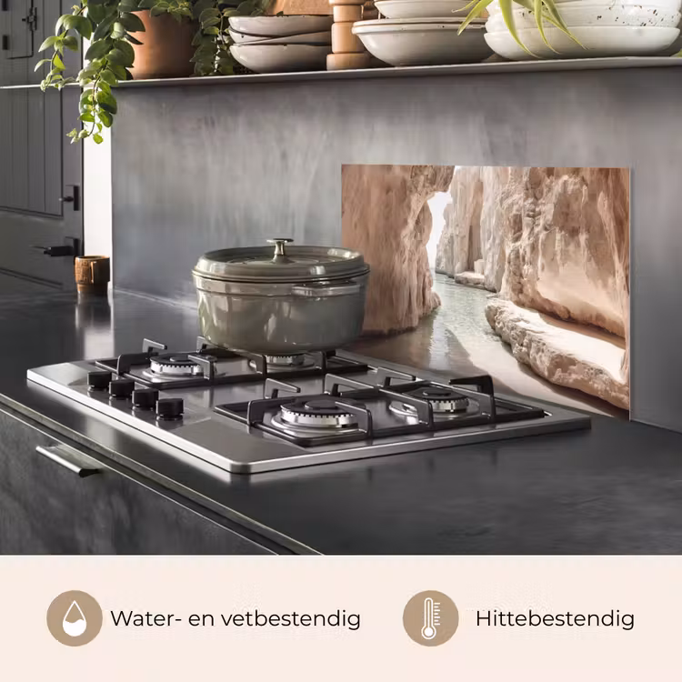 Spatscherm keuken - Rotsen - Zee - Zand - Kloof — 7