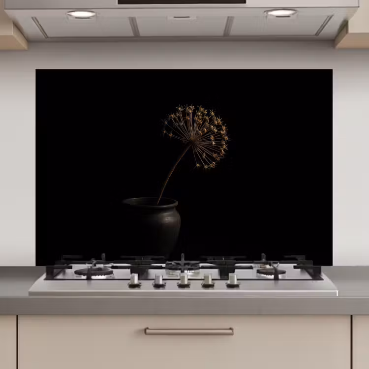 Spatscherm keuken - Bol - Gedroogd - Vaas - Zwart — 1
