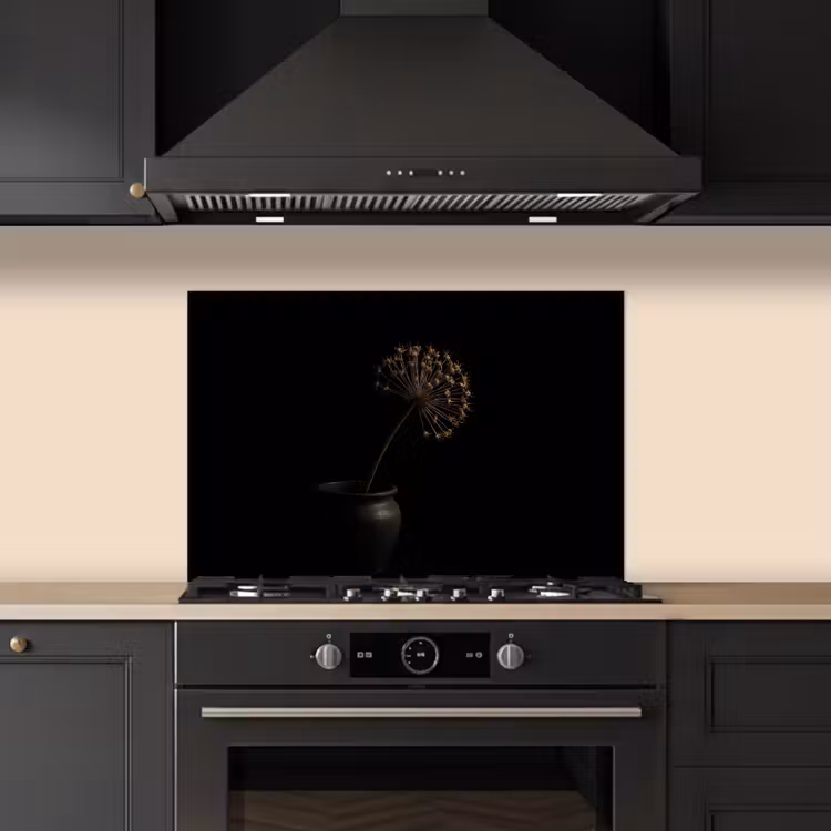 Spatscherm keuken - Bol - Gedroogd - Vaas - Zwart — 2