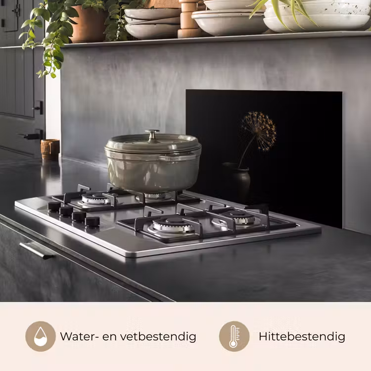 Spatscherm keuken - Bol - Gedroogd - Vaas - Zwart — 7